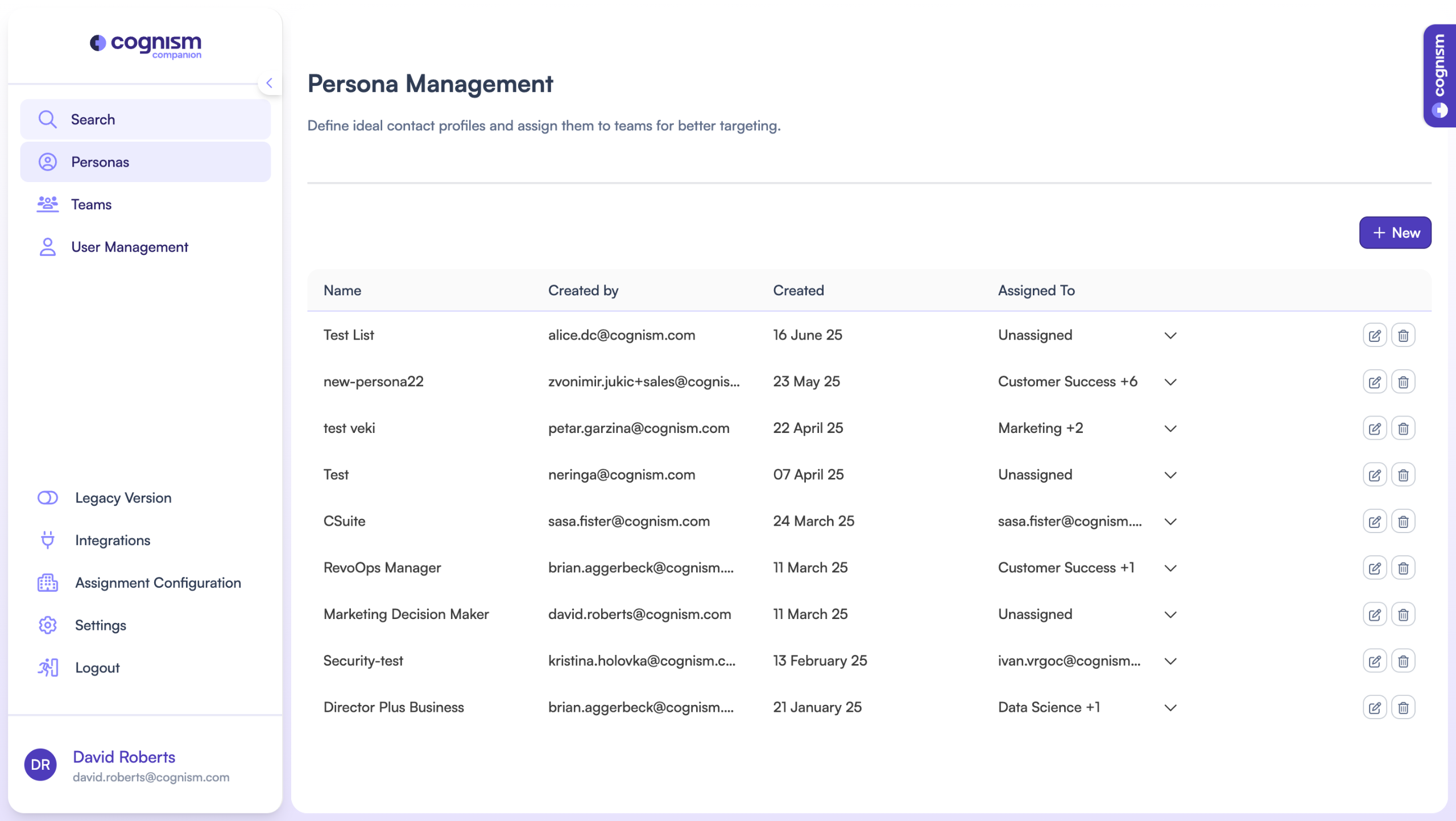 Immagine che mostra l'interfaccia di Cognism.