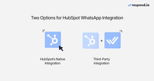Image showing the two options for HubSpot WhatsApp integration