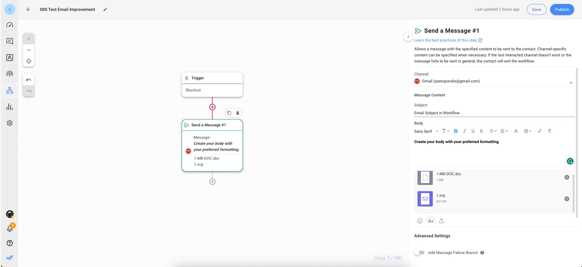 Composer et envoyer automatiquement des e-mails via des Workflows