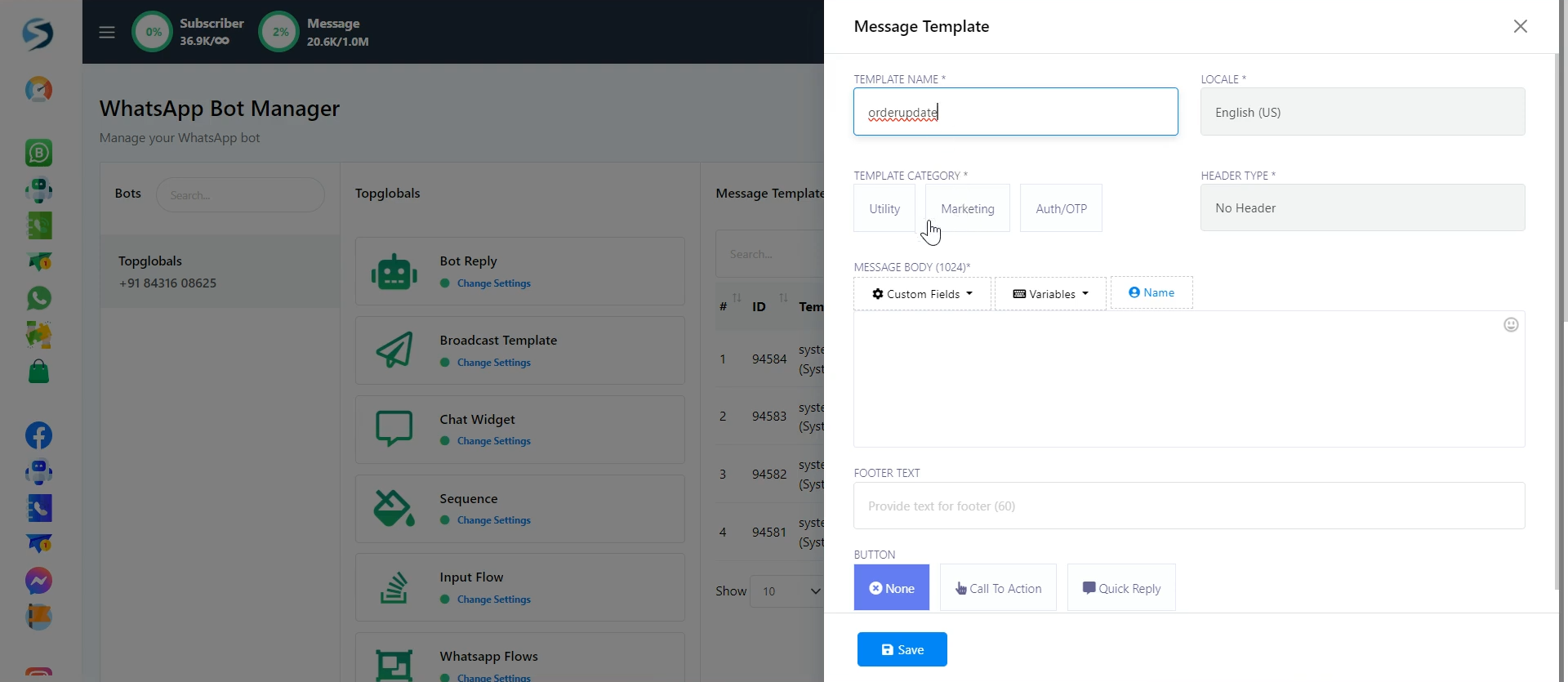 Modulo di trasmissione di SendWo