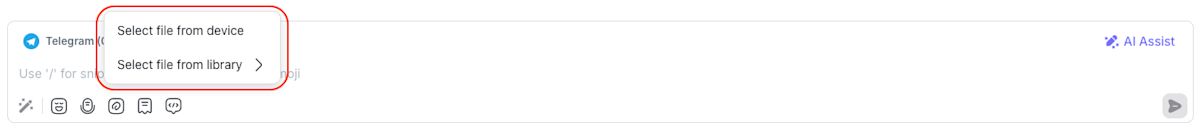 Choose how to send the file