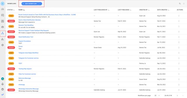 This is a screenshot that shows the first step of setting up Viber auto reply on respond.io