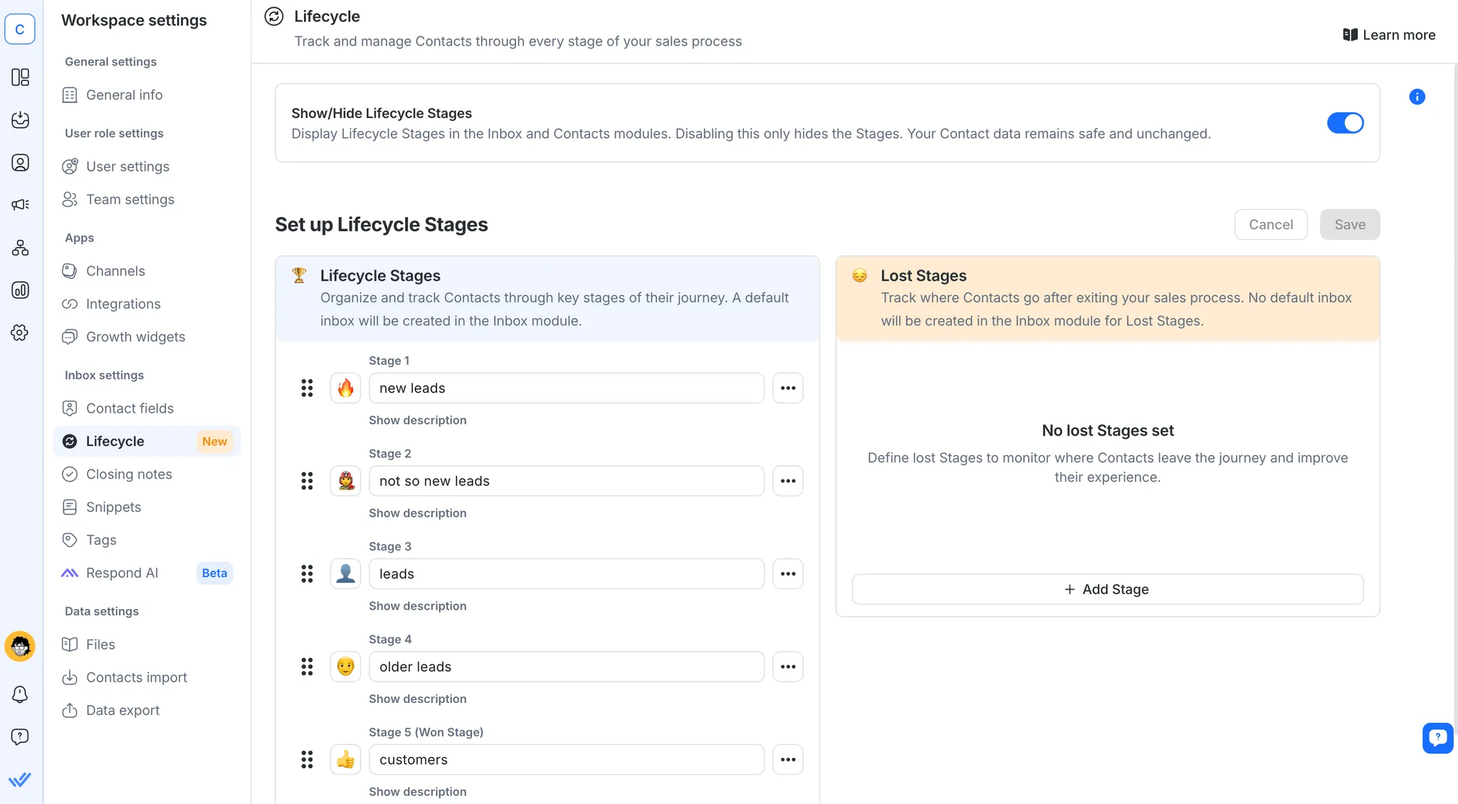 Suivre le cycle de vie de tes leads sur respond.io.