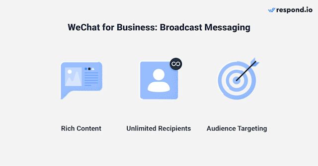 This is a picture that describes the characteristics of broadcast messaging on WeChat Official Account. 