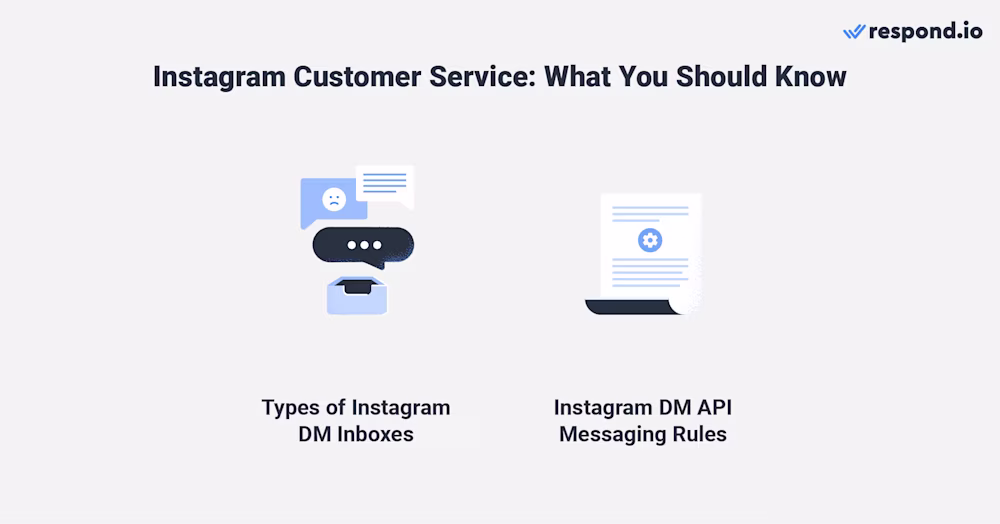 Esta imagen muestra dos puntos a tener en cuenta antes de empezar a dar servicio al cliente Instagram